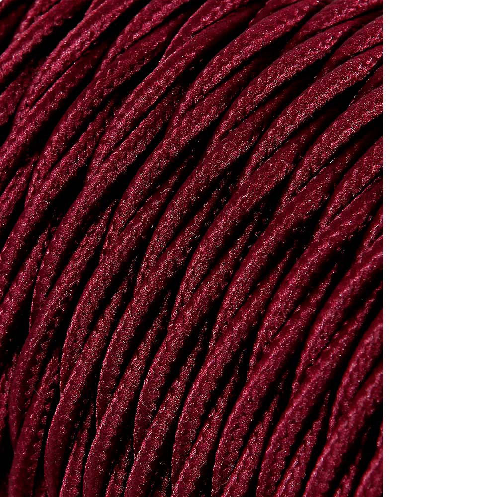 Carretel de cabo têxtil trançado h03vv-f 2 x 0,75 mm² vinho 25 m_0