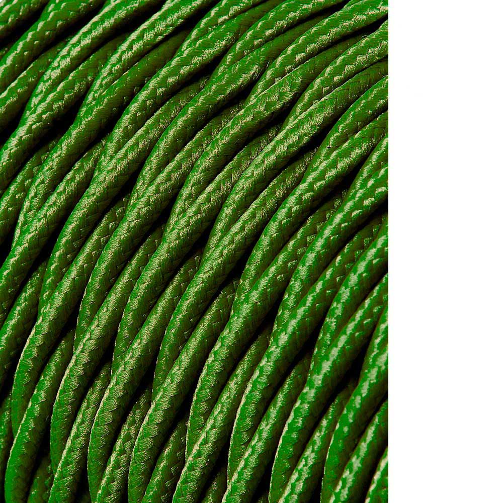 Carretel de cabo têxtil trançado h03vv-f 2 x 0,75 mm² verde, 25 m_0
