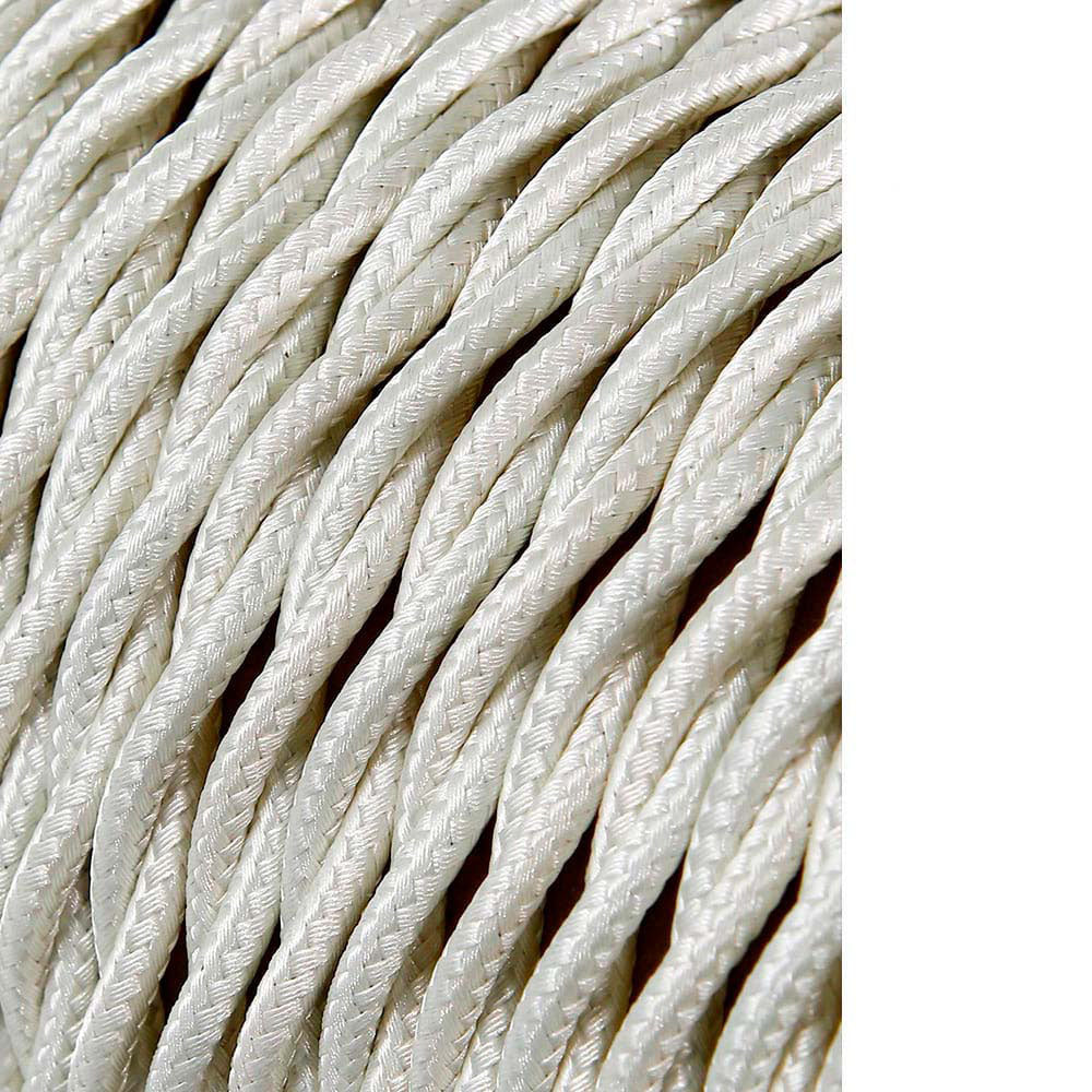 Carretel de cabo têxtil trançado h03vv-f 2 x 0,75 mm² algodão 25 m_0