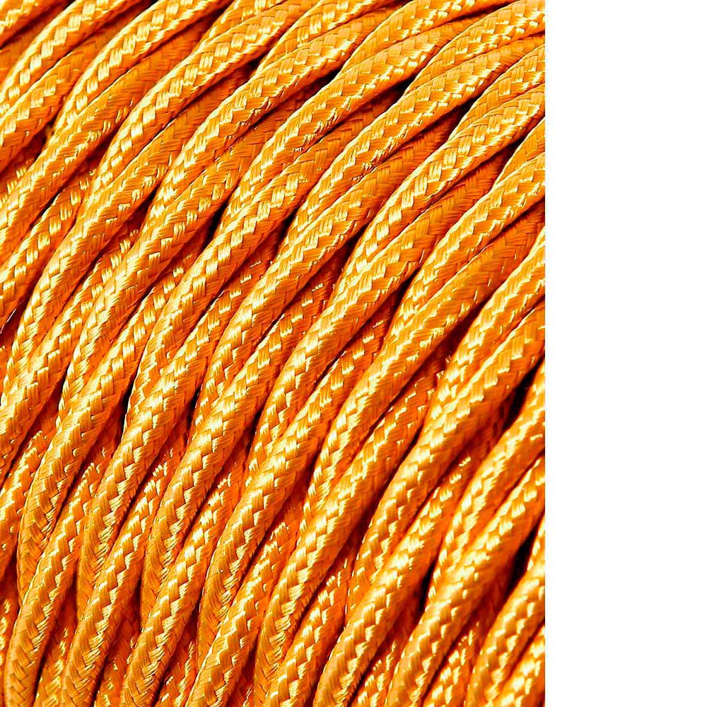 Carretel de cabo têxtil trançado h03vv-f 2 x 0,75 mm² ouro escuro, 25 m_0