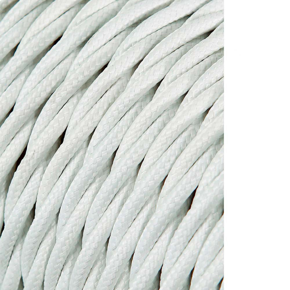 Carretel de cabo têxtil trançado h03vv-f 2 x 0,75 mm² branco, 25 m_0