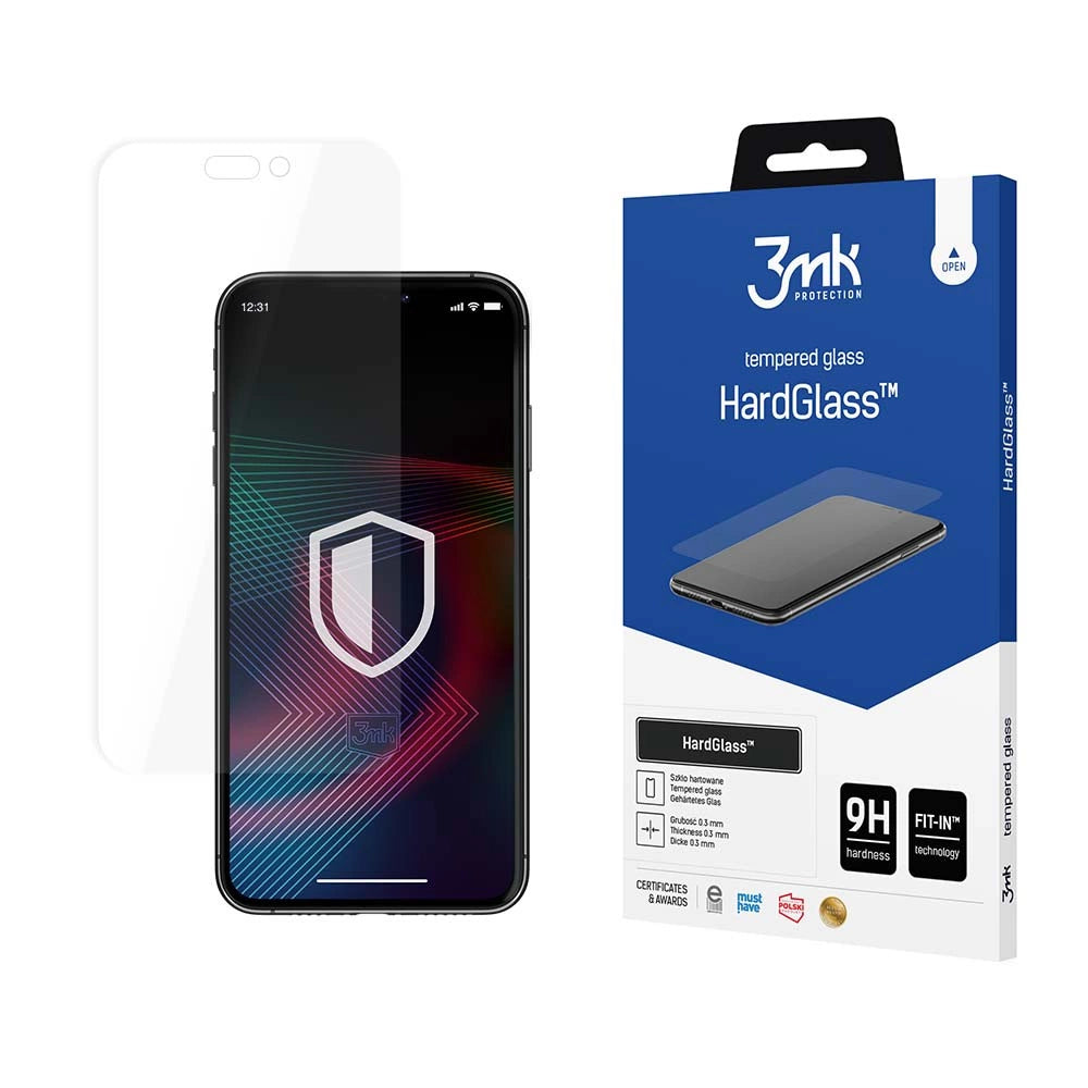 Tempered glass for iPhone 14 Pro 9H from the 3mk HardGlass series_0