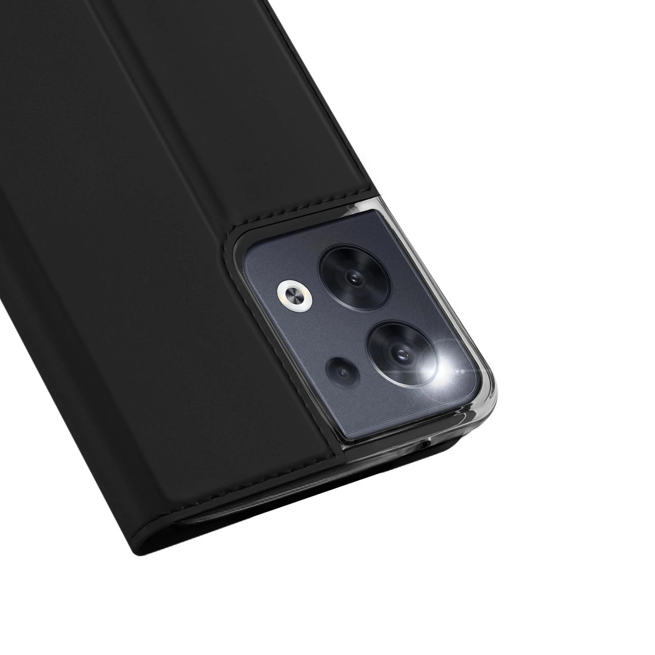 Dux Ducis Skin Pro case for Oppo Reno 8 flip cover card wallet stand black_2