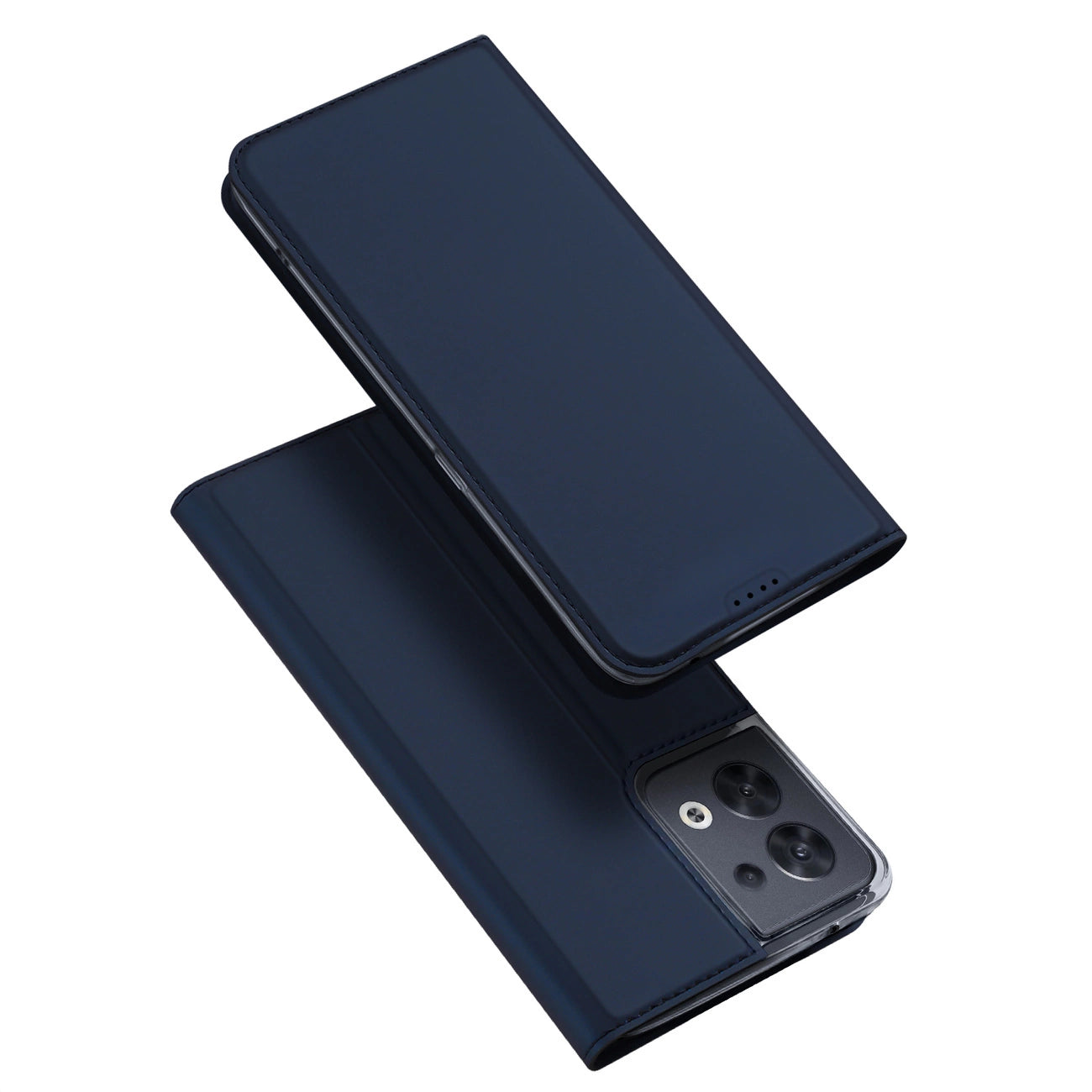 Dux Ducis Skin Pro case for Oppo Reno 8 flip cover card wallet stand blue_0
