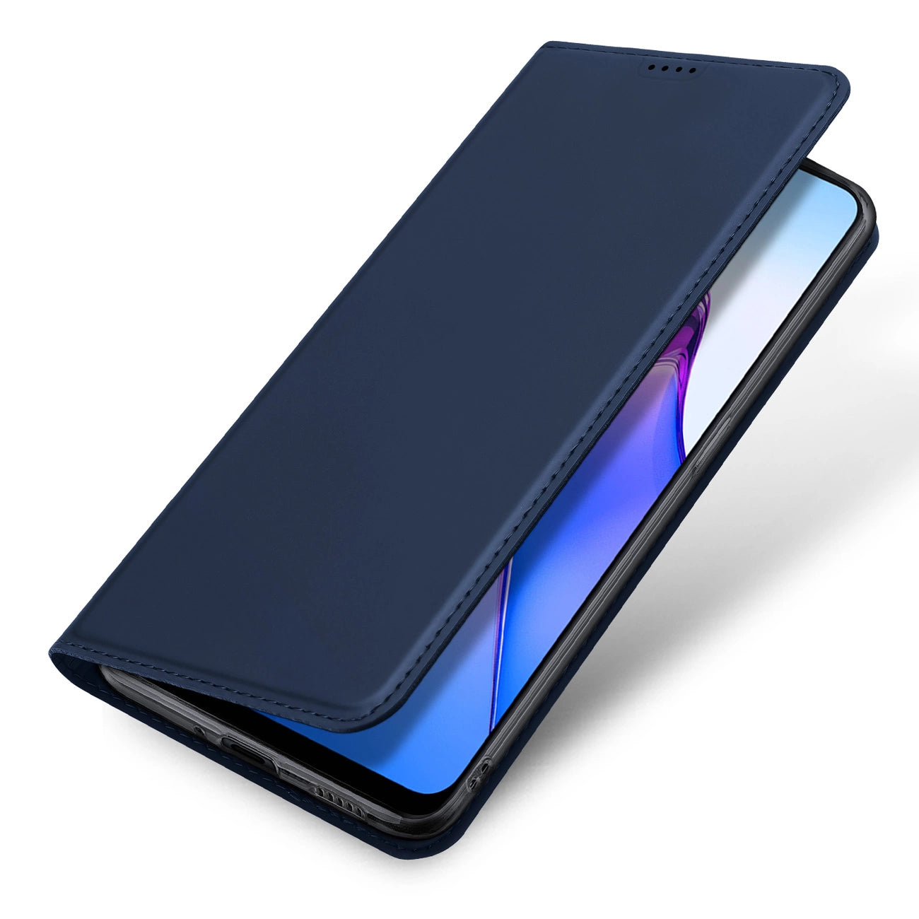 Dux Ducis Skin Pro case for Oppo Reno 8 flip cover card wallet stand blue_3