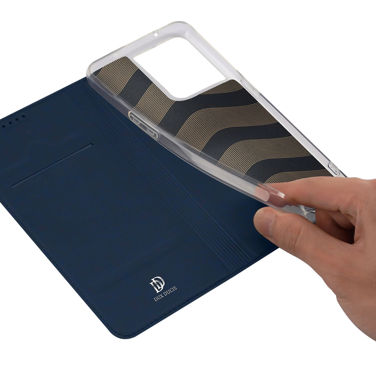 Dux Ducis Skin Pro case for Oppo Reno 8 flip cover card wallet stand blue_7