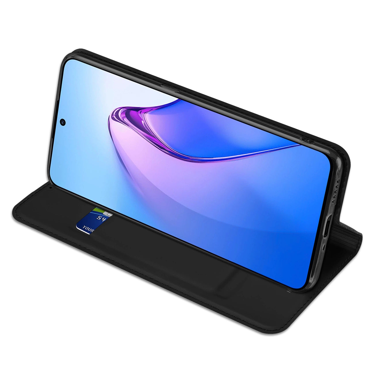 Dux Ducis Skin Pro case for Oppo Reno 8 Pro flip cover card wallet stand black_4