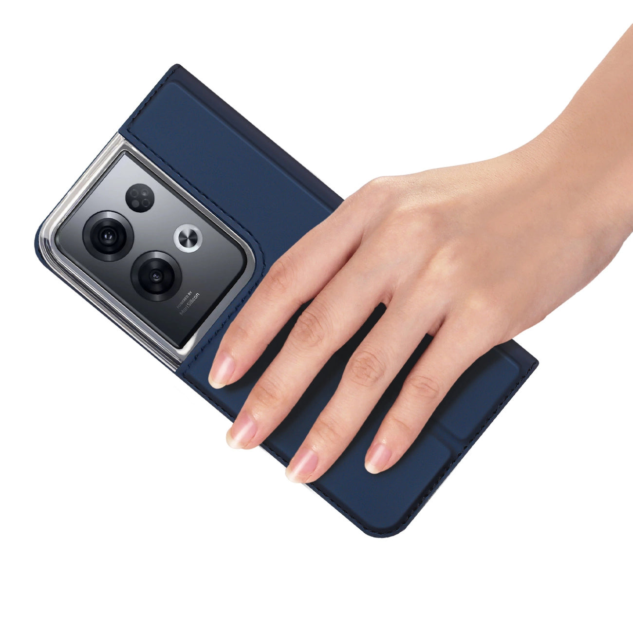 Dux Ducis Skin Pro case for Oppo Reno 8 Pro flip cover card wallet stand blue_6