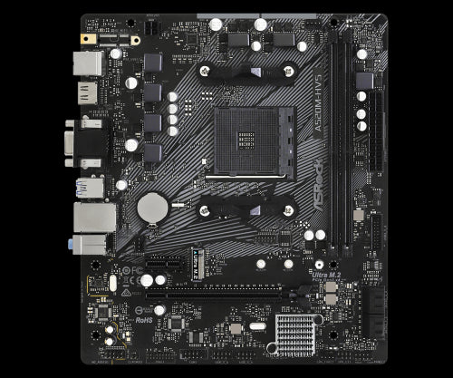 PLACA ASROCK A520M-HVS,AMD,AM4,A520,2DDR4,64,VGA+HDMI,4SATA3,1M.2,4USB2.0,2USB3.2,USB-C,1GB,MATX_1