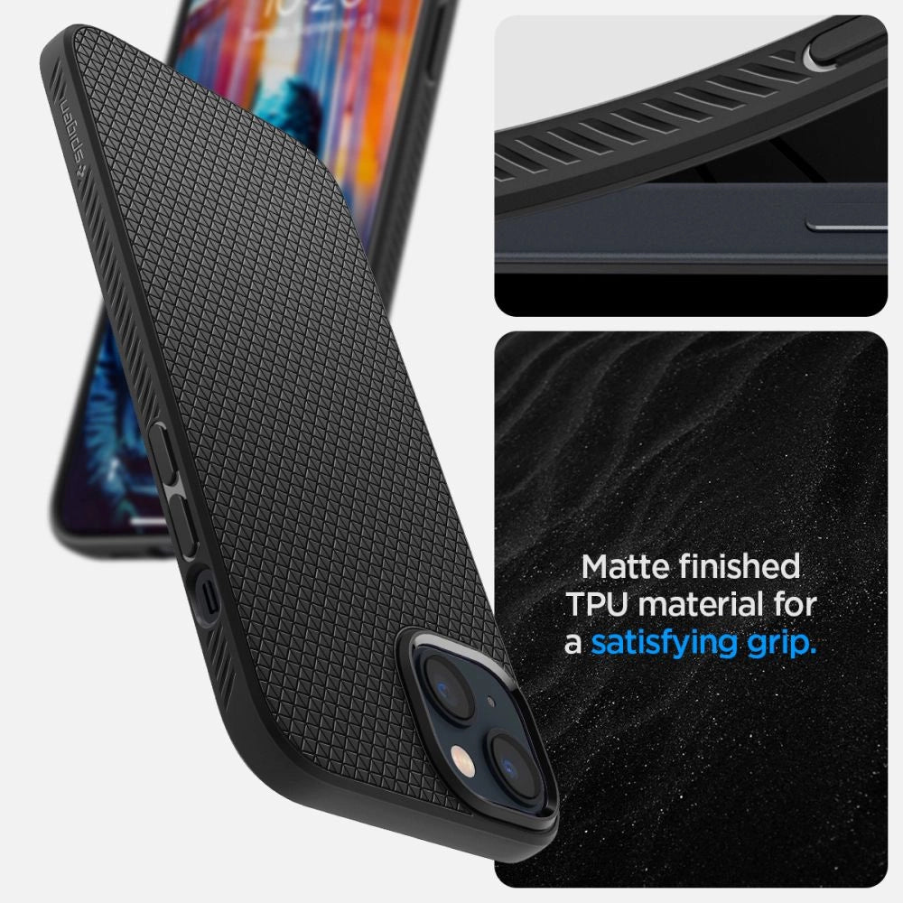 Spigen Liquid Air Case for iPhone 14 Plus - Matte Black_10