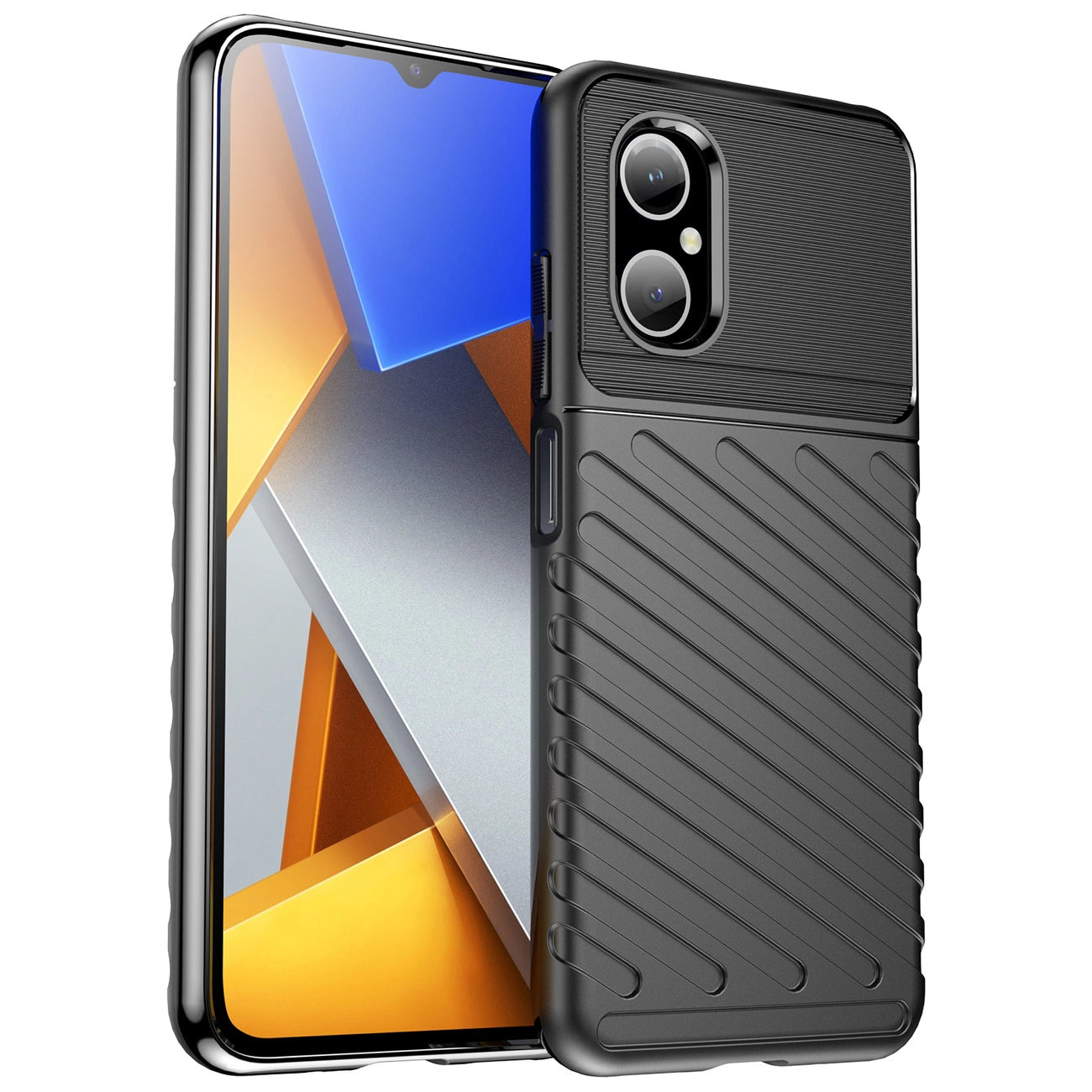 Thunder Case Xiaomi Poco M4 5G silicone armor case black_0