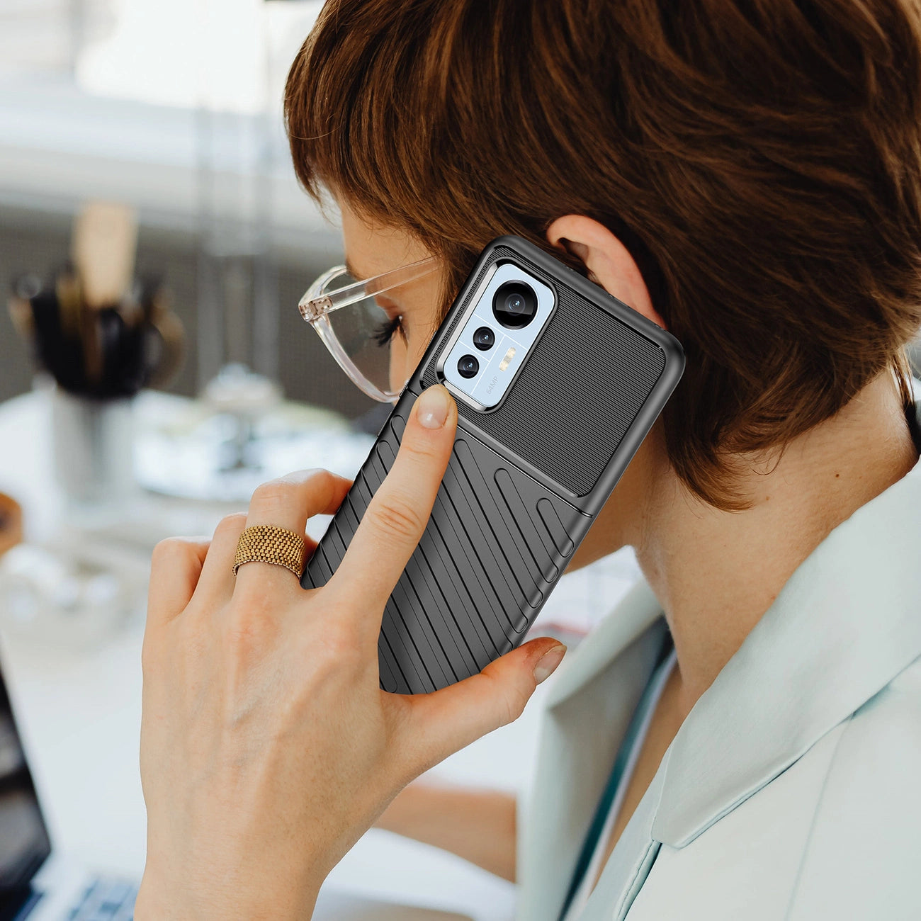 Thunder Case case for Xiaomi 12 Lite silicone armor case black_1