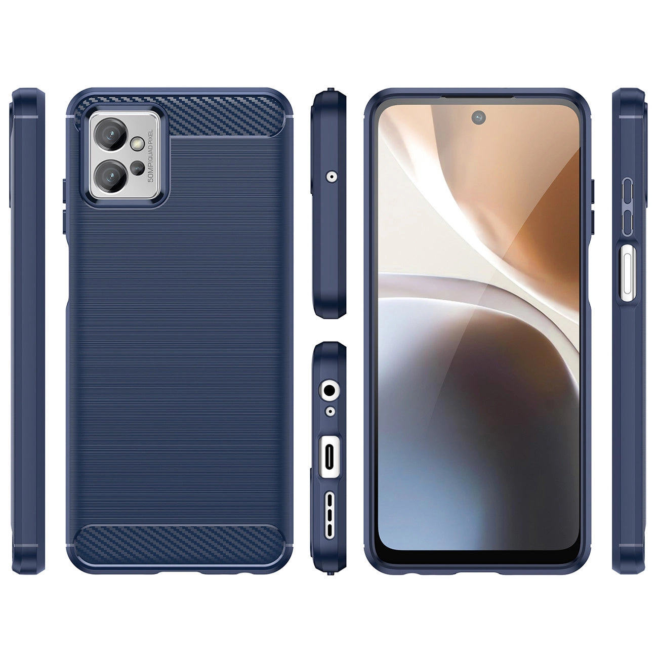 Carbon Case for Xiaomi Poco F4 5G flexible silicone carbon cover black_1
