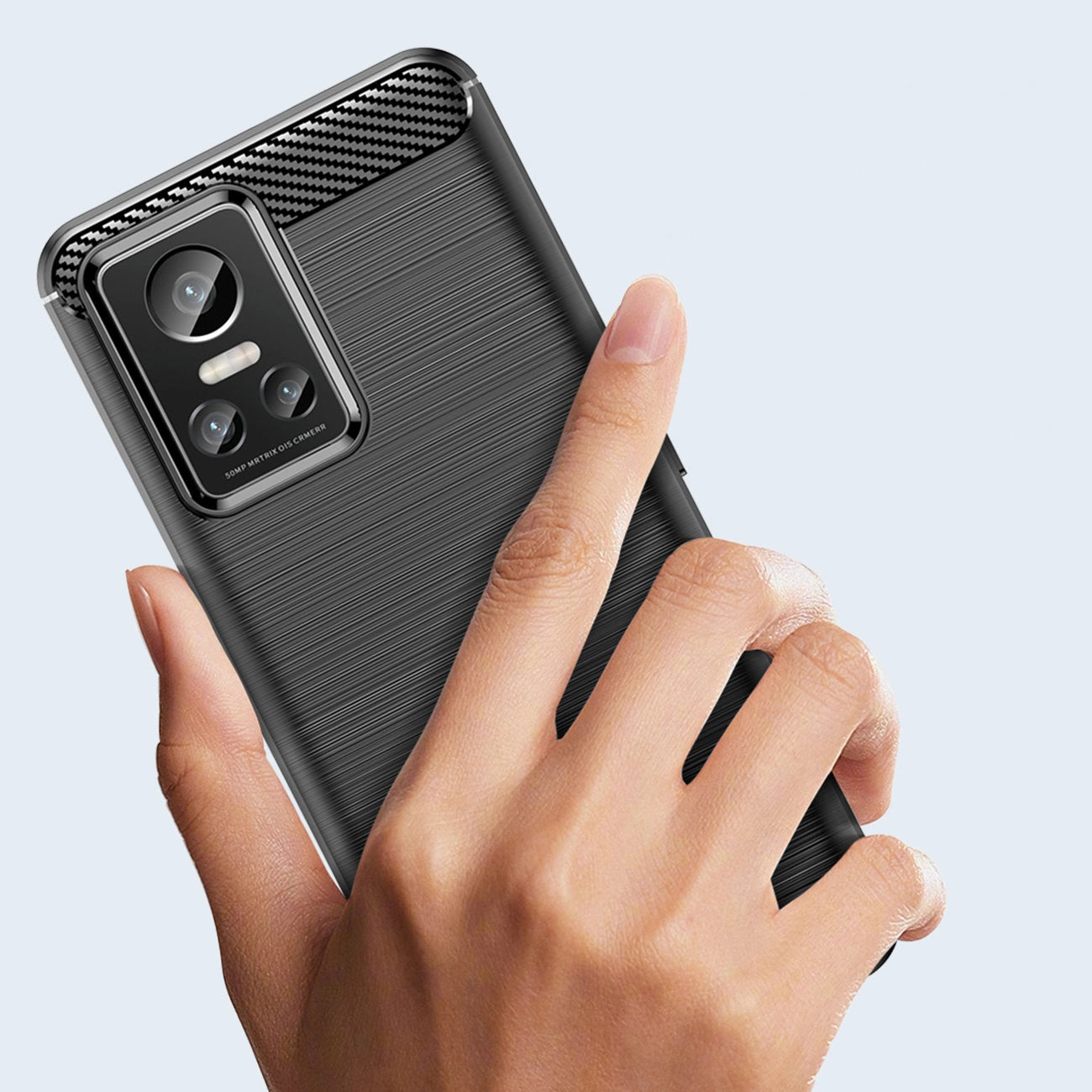 Carbon Case case for Realme GT Neo 3 flexible silicone carbon cover black_1