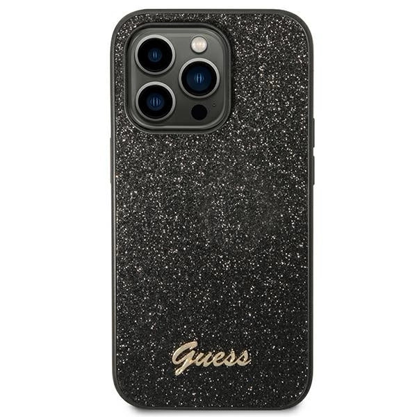Guess GUHCP14LHGGSHK iPhone 14 Pro 6,1" czarny/black hard case Glitter Script_2