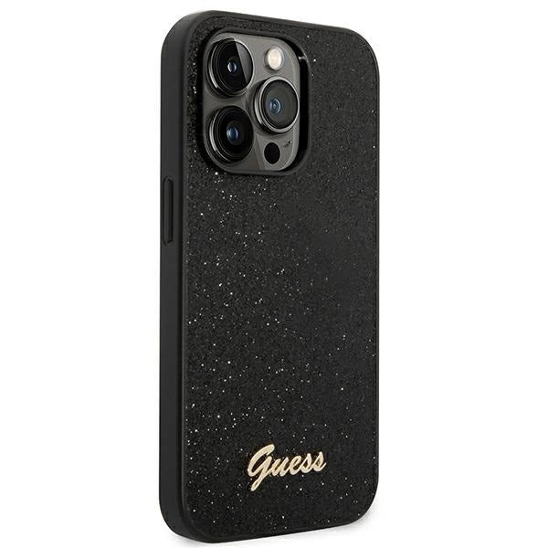 Guess GUHCP14LHGGSHK iPhone 14 Pro 6,1" czarny/black hard case Glitter Script_3