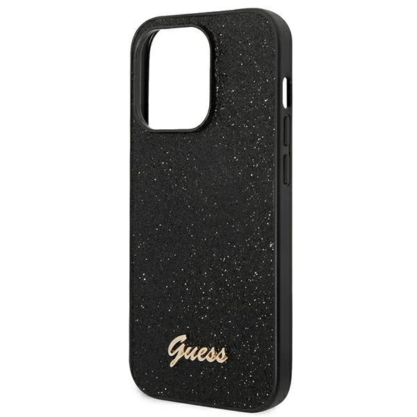 Guess GUHCP14LHGGSHK iPhone 14 Pro 6,1" czarny/black hard case Glitter Script_5