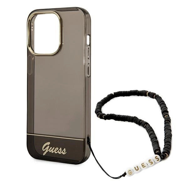Guess GUHCP14LHGCOHK iPhone 14 Pro 6,1" czarny/black hardcase Translucent Pearl Strap_4
