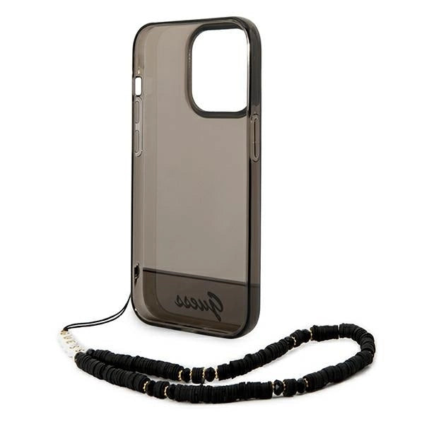 Guess GUHCP14LHGCOHK iPhone 14 Pro 6,1" czarny/black hardcase Translucent Pearl Strap_5