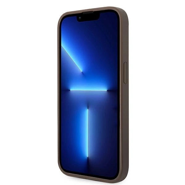 Guess GUHCP14LG4GLBR iPhone 14 Pro 6,1" brązowy/brown hard case 4G Stripe Collection_4