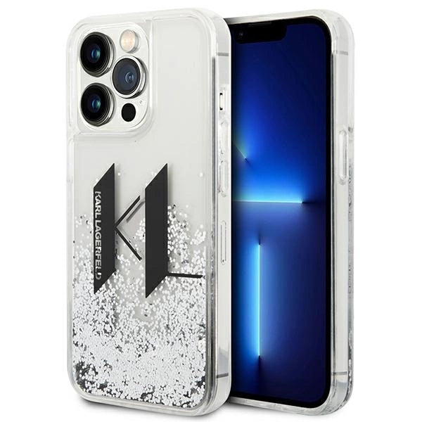 Karl Lagerfeld KLHCP14LLBKLCS iPhone 14 Pro 6,1" srebrny/silver hardcase Liquid Glitter Big KL_0