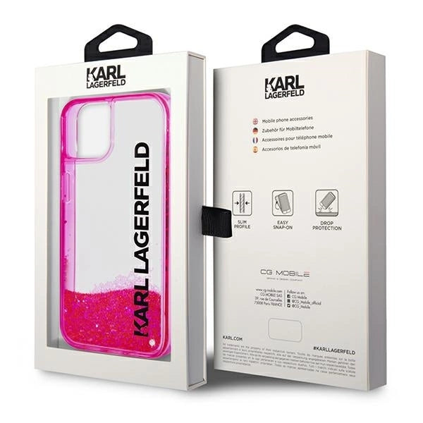 Karl Lagerfeld KLHCP14MLCKVF iPhone 14 Plus 6,7" różowy/pink hardcase Liquid Glitter Elong_7
