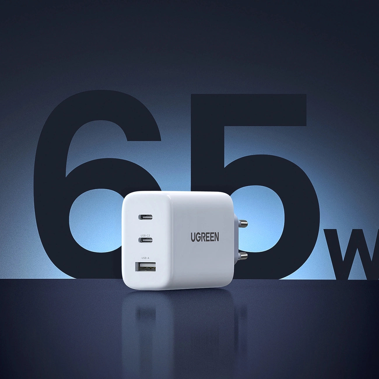 Ugreen fast charger 2x USB Type C / USB 65W PD3.0, QC3.0/4.0+ white (CD275)_6