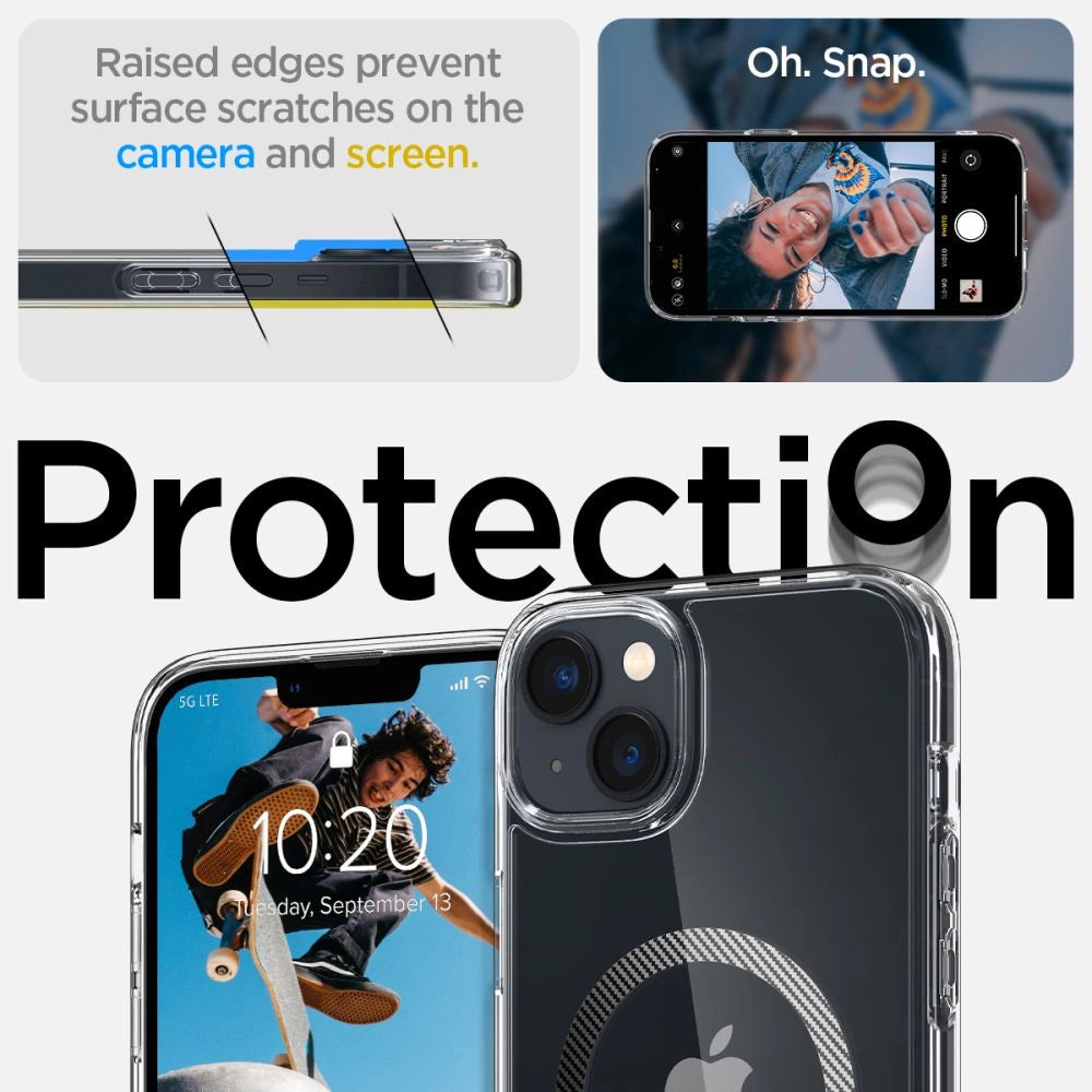 Spigen Ultra Hybrid Mag Case with MagSafe for iPhone 14 Plus - Clear Gray_9