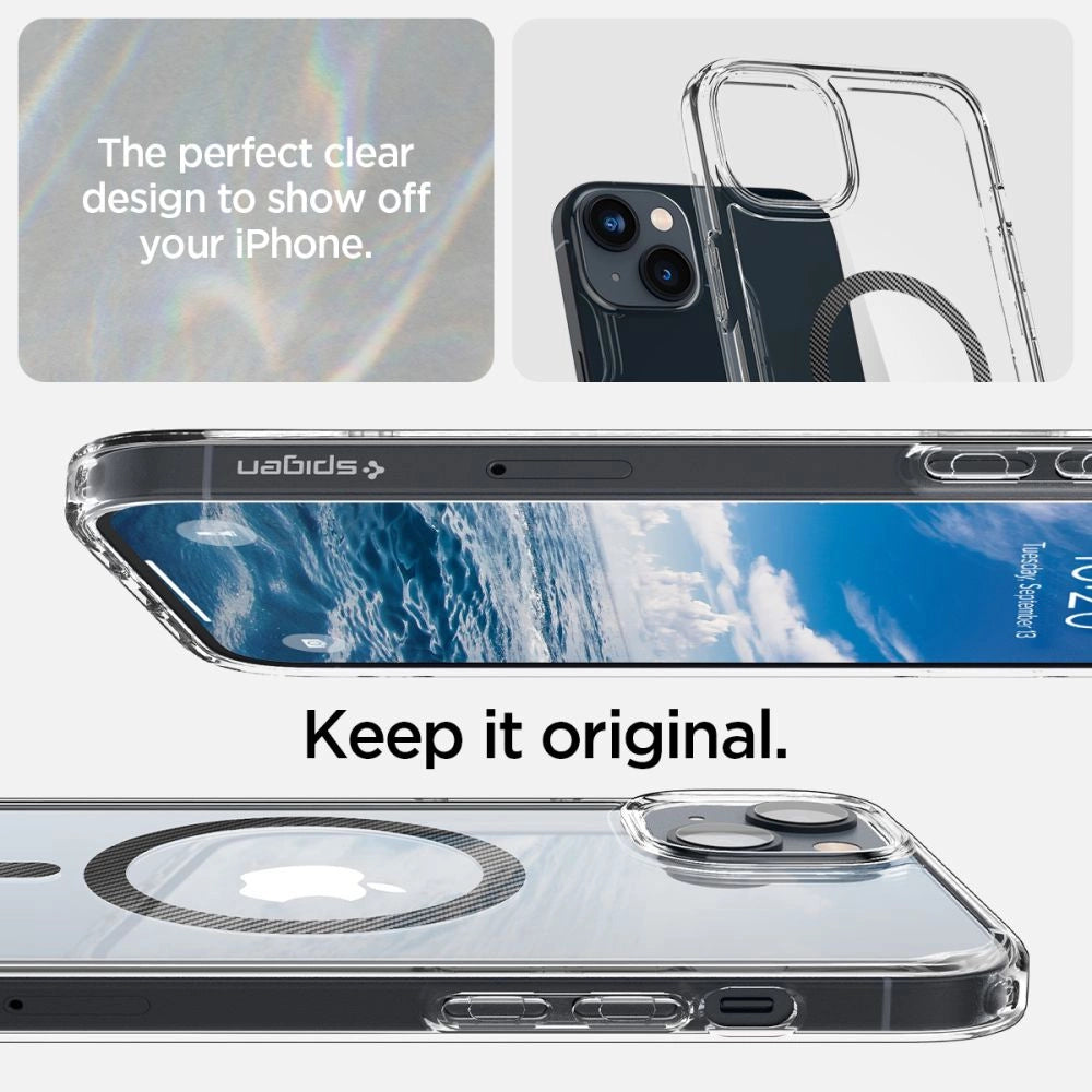 Spigen Ultra Hybrid Mag Case with MagSafe for iPhone 14 Plus - Clear Gray_7