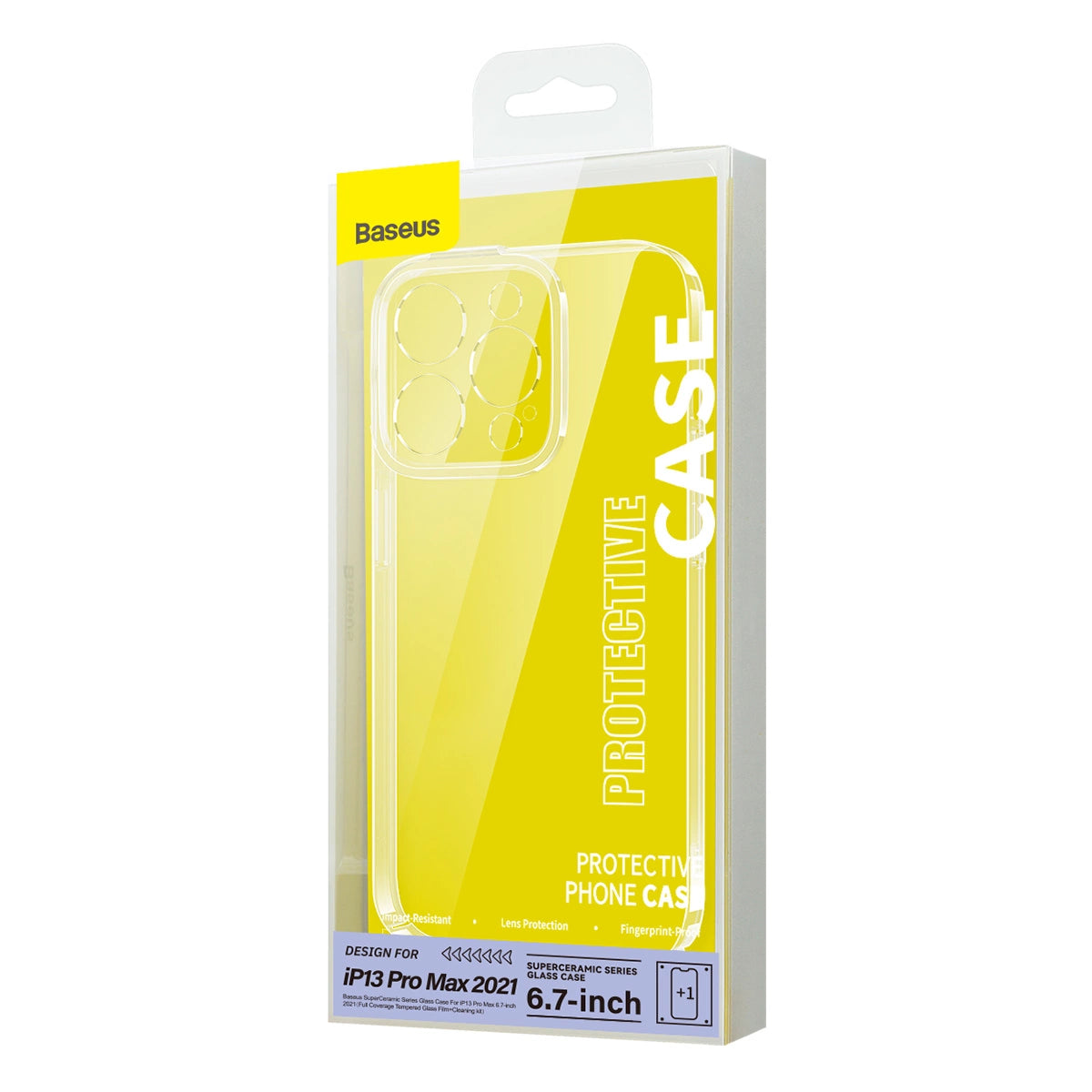 Baseus SuperCeramic Series Glass Case Glass Cover for iPhone 13 Pro Max 6.7" 2021 + Cleaning Kit_1