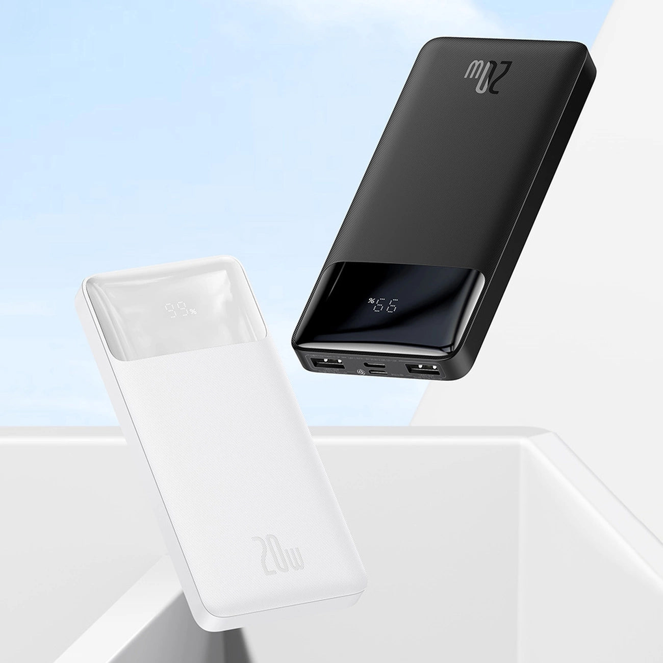 Baseus Bipow Fast Charging Power Bank 10000mAh 20W Black (Overseas Edition) + USB-A - Micro USB 0.25m Black Cable (PPBD050301)_10