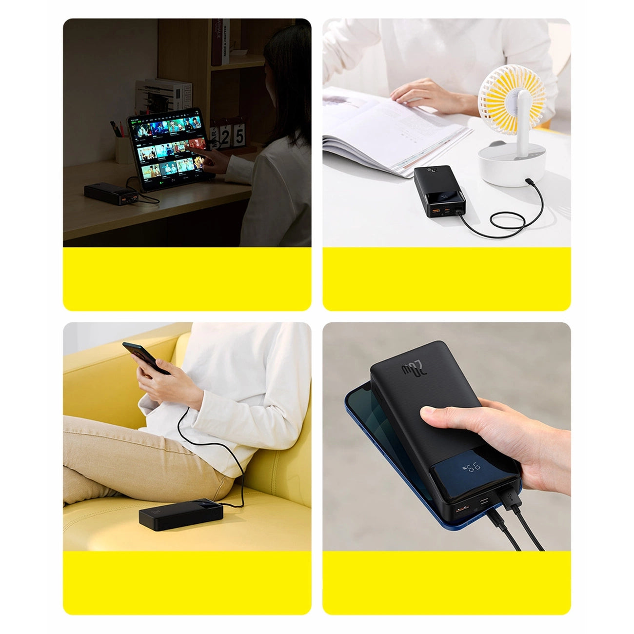 Baseus Bipow Fast Charging Power Bank 10000mAh 20W Black (Overseas Edition) + USB-A - Micro USB 0.25m Black Cable (PPBD050301)_12