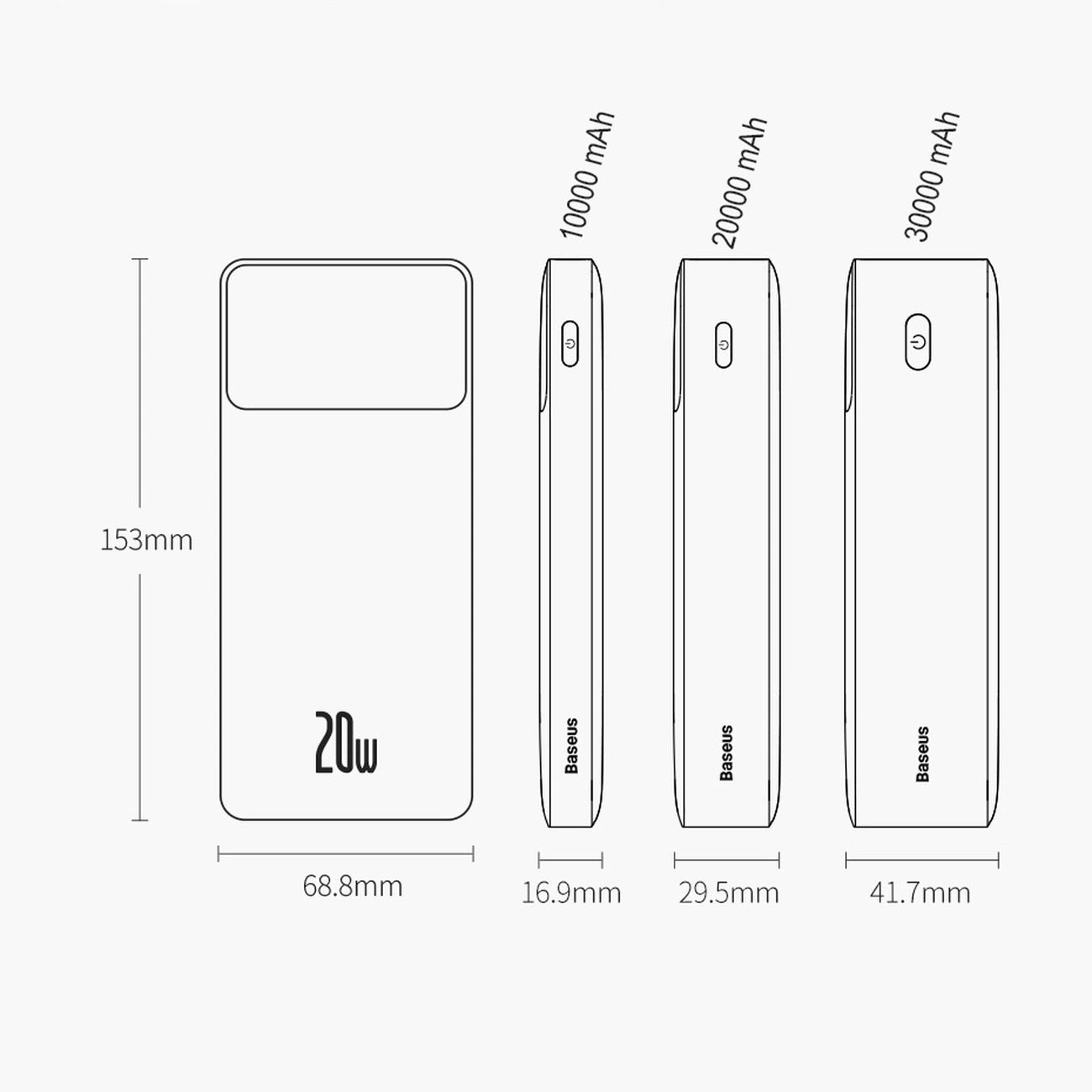 Baseus Bipow Fast Charging Power Bank 10000mAh 20W Black (Overseas Edition) + USB-A - Micro USB 0.25m Black Cable (PPBD050301)_16
