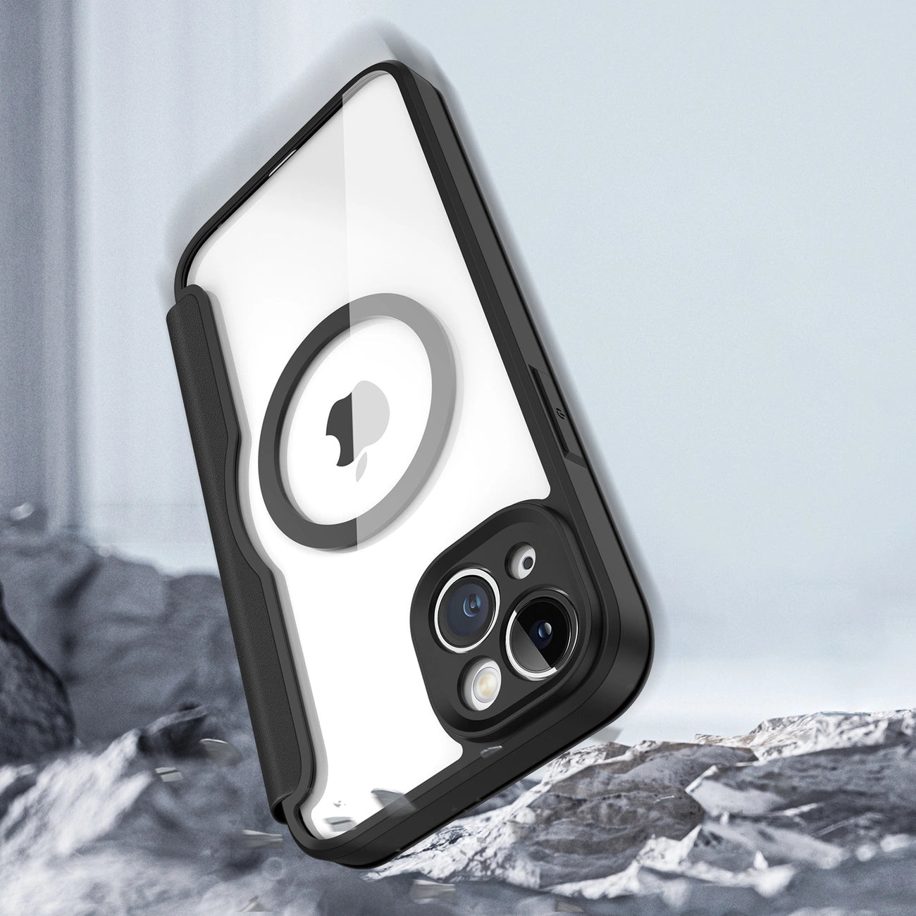 Dux Ducis Skin X Pro Case iPhone 14 Plus Magnetic MagSafe Flip Case Black_11