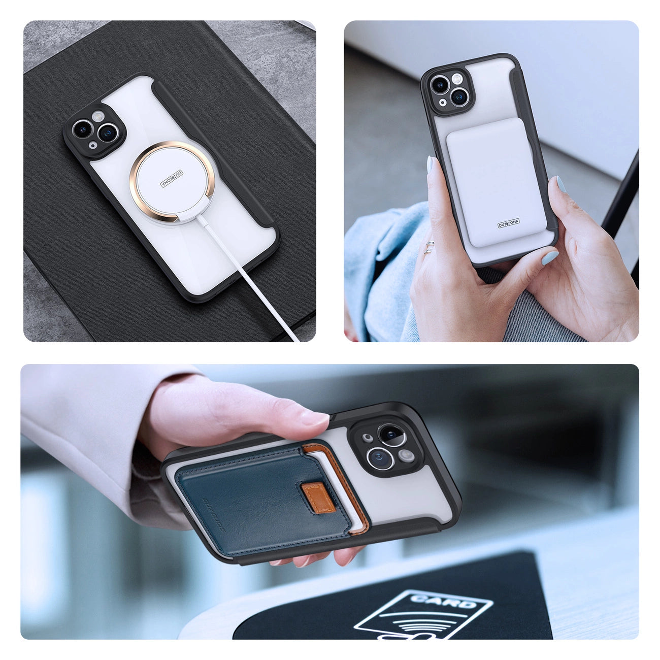 Dux Ducis Skin X Pro Case iPhone 14 Plus Magnetic MagSafe Flip Case Black_6
