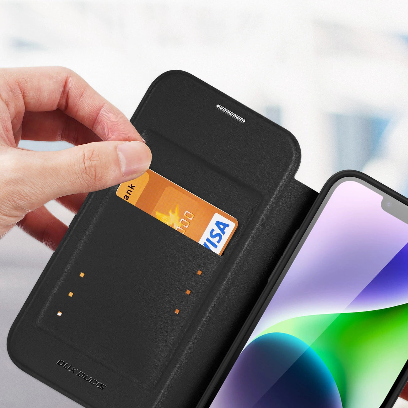 Dux Ducis Skin X Pro Case iPhone 14 Plus Magnetic MagSafe Flip Case Black_9