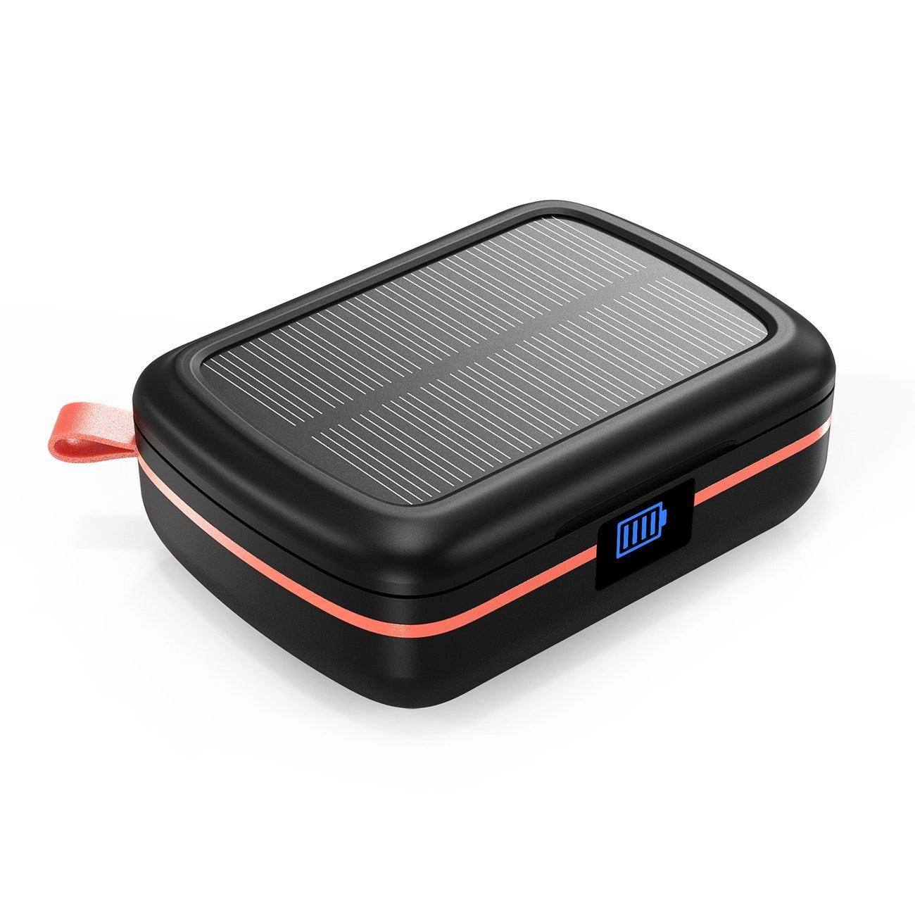 Choetech TWS wireless headphones waterproof with solar panel and built-in 2500mAh powerbank black (BH-T05)_1