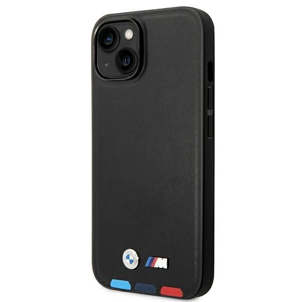 Case BMW BMHCP14M22PTDK iPhone 14 Plus 6.7 "black / black Leather Stamp Tricolor_1