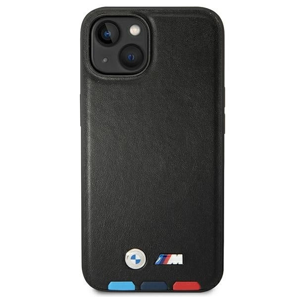 Case BMW BMHCP14M22PTDK iPhone 14 Plus 6.7 "black / black Leather Stamp Tricolor_2