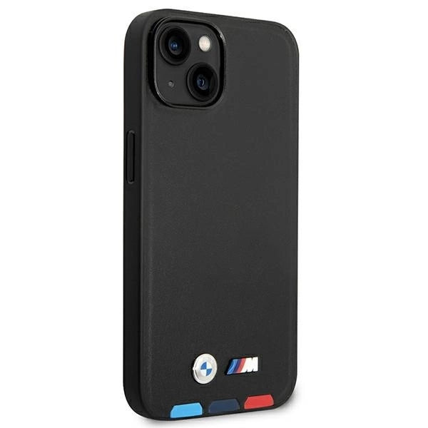 Case BMW BMHCP14M22PTDK iPhone 14 Plus 6.7 "black / black Leather Stamp Tricolor_3