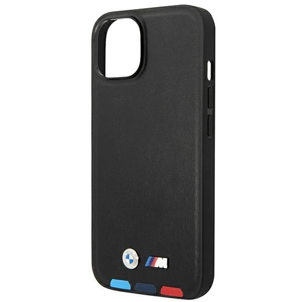 Case BMW BMHCP14M22PTDK iPhone 14 Plus 6.7 "black / black Leather Stamp Tricolor_5