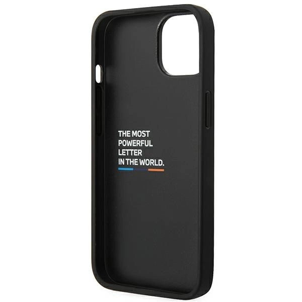 Case BMW BMHCP14M22PTDK iPhone 14 Plus 6.7 "black / black Leather Stamp Tricolor_6
