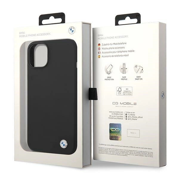 Etui BMW BMHCP14SSILBK iPhone 14 6,1" czarny/black Silicone Metal Logo_7