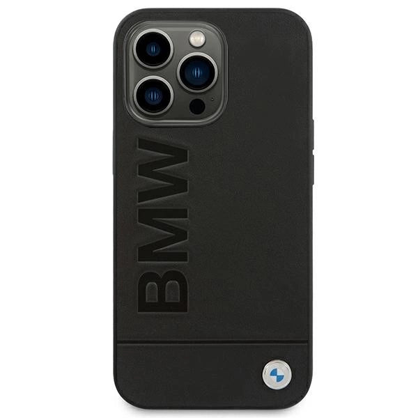 Case BMW BMHCP14XSLLBK iPhone 14 Pro Max 6.7 "black / black Leather Stamp_2