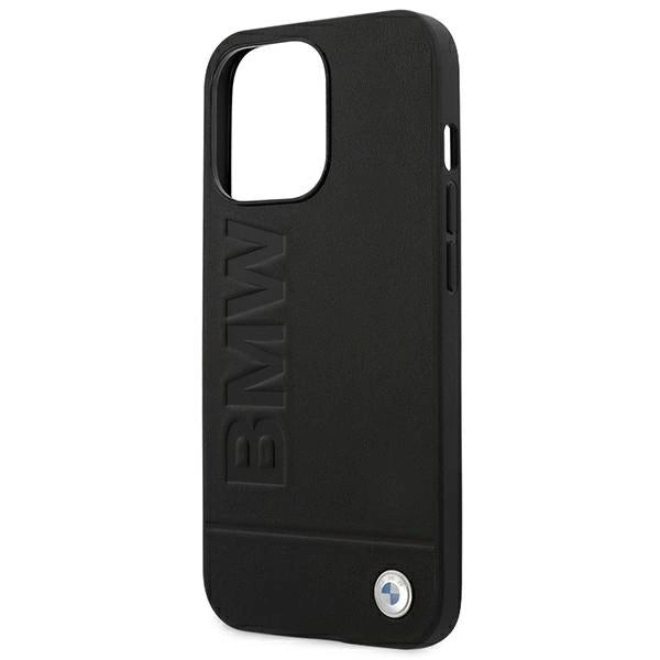 Case BMW BMHCP14XSLLBK iPhone 14 Pro Max 6.7 "black / black Leather Stamp_5