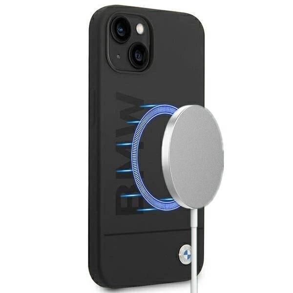 Case BMW BMHMP14MSLBLBK iPhone 14 Plus 6.7 "black / black hardcase Silicone Signature Logo Magsafe_0