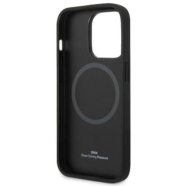 Etui BMW BMHMP14XSLLBK iPhone 14 Pro Max 6,7" czarny/black hardcase Signature Logo Imprint Magsafe_6