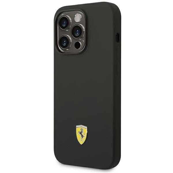 Ferrari FEHCP14LSIBBK iPhone 14 Pro 6.1" black/black hardcase Silicone Metal Logo_1