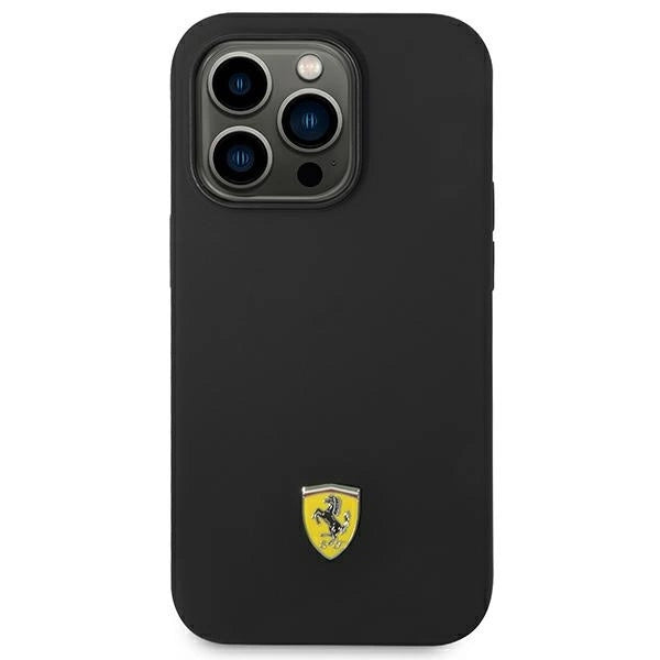 Ferrari FEHCP14LSIBBK iPhone 14 Pro 6.1" black/black hardcase Silicone Metal Logo_2