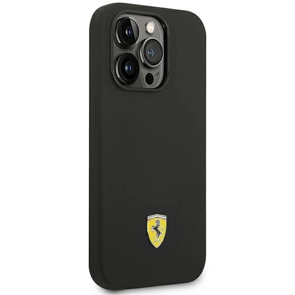 Ferrari FEHCP14LSIBBK iPhone 14 Pro 6.1" black/black hardcase Silicone Metal Logo_3